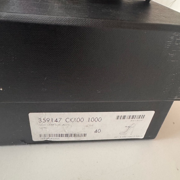 Saint Laurent Black Textured Heels - Picture 6 of 11